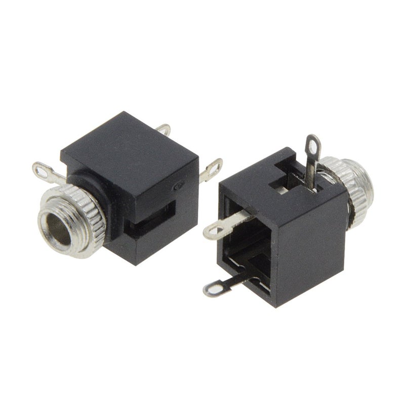 YXQ 3 Pins Female 3.5mm Mono TS Jacks Plug Socket Connectors Switch PCB Panel Chassis Mount,10-Piece - Image 2